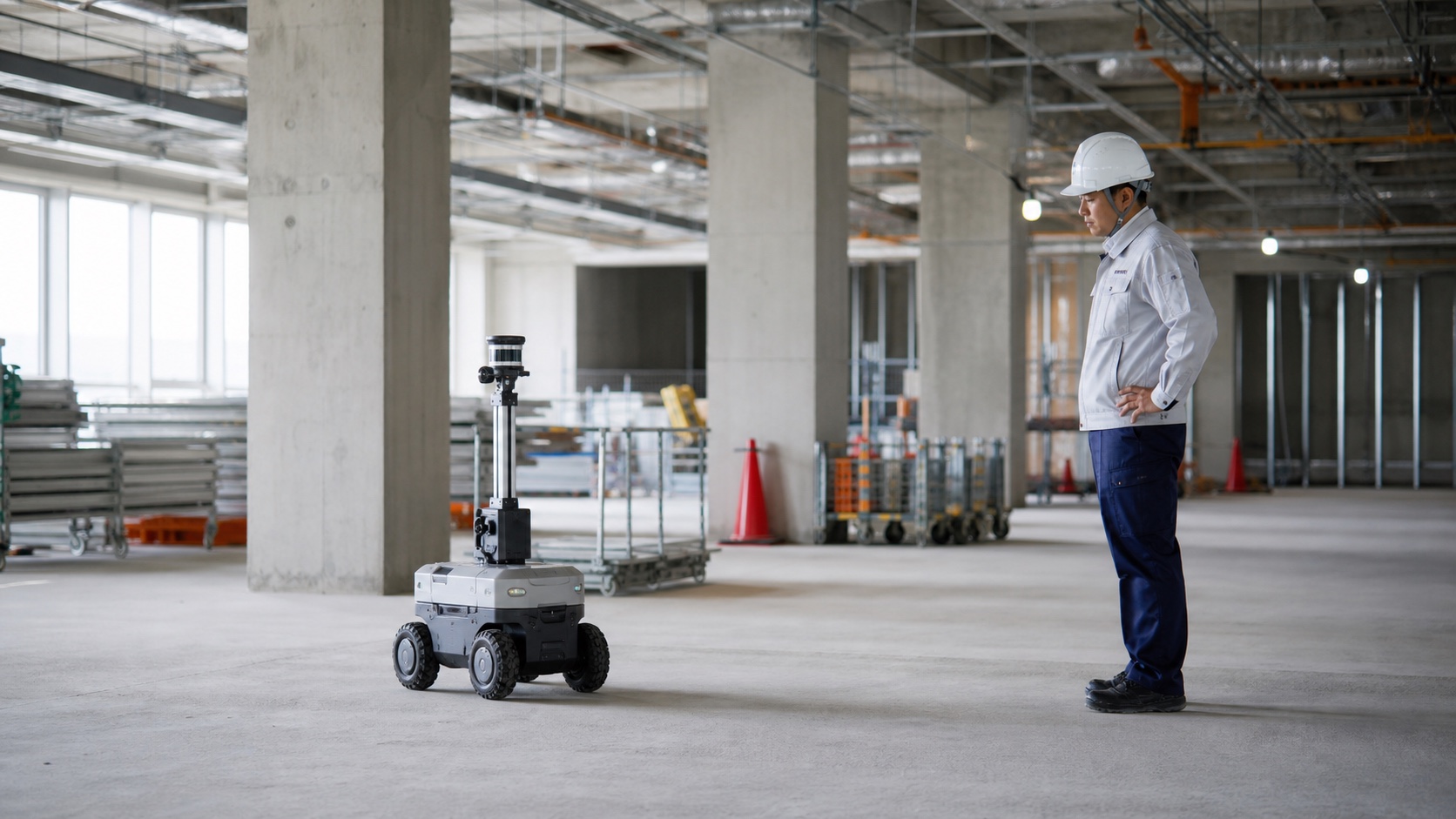大成建設の建設DX事例で稼働する建設ロボット